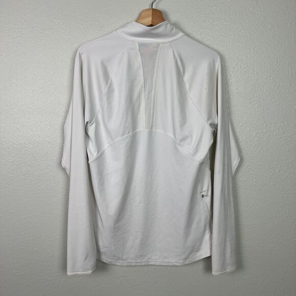 Athleta Women's Size Large Run Free Half Zip Long Sleeve Pullover White - Picture 8 of 14